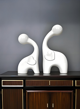 现代简约抽象动物桌面摆件