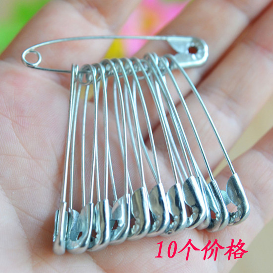 结婚婚庆用品 嫁妆胸花包袱金色曲别针道具一串10个 新娘用小物件