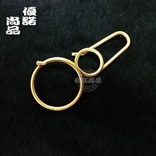 纯铜手工制钥匙扣挂环复古葫芦型挂扣汽车钥匙纯铜挂扣不锈钢挂扣