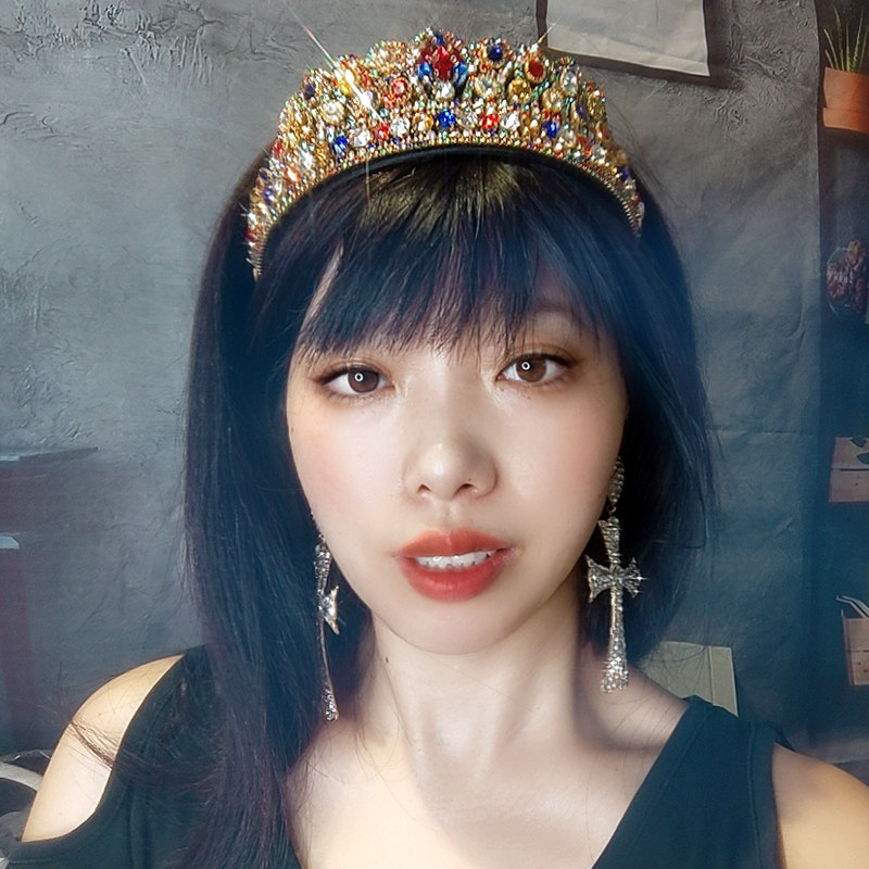 皇冠彩钻宫廷风高级感头箍发卡