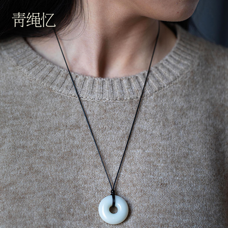 戒指专用极细款吊坠绳高档平安扣项链挂绳简约挂脖男女情侣挂件绳