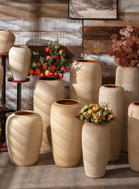 景德镇复古怀旧纯北欧大号花瓶创意客厅简约家居装饰摆件插假花枝