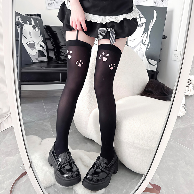 猫爪印性感大腿袜少萝纯欲连裤袜