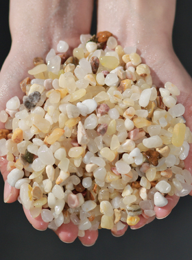 天然石子鱼缸底沙片岩景观石溪流石原生态石砂松皮水冲石头小石子