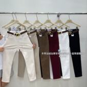 2025冬季 新款 修身 HX2G加绒加厚小直筒烟管裤 显瘦高腰弹力牛仔裤 子