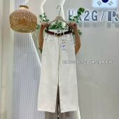 宽松显瘦高腰直筒牛仔裤 HX2G米白四面弹阔腿拖地裤 女2026春夏新款
