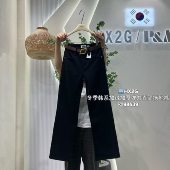 HX2G加绒加厚黑色直筒拖地裤 子 高腰显瘦阔腿牛仔裤 女2025冬季 新款