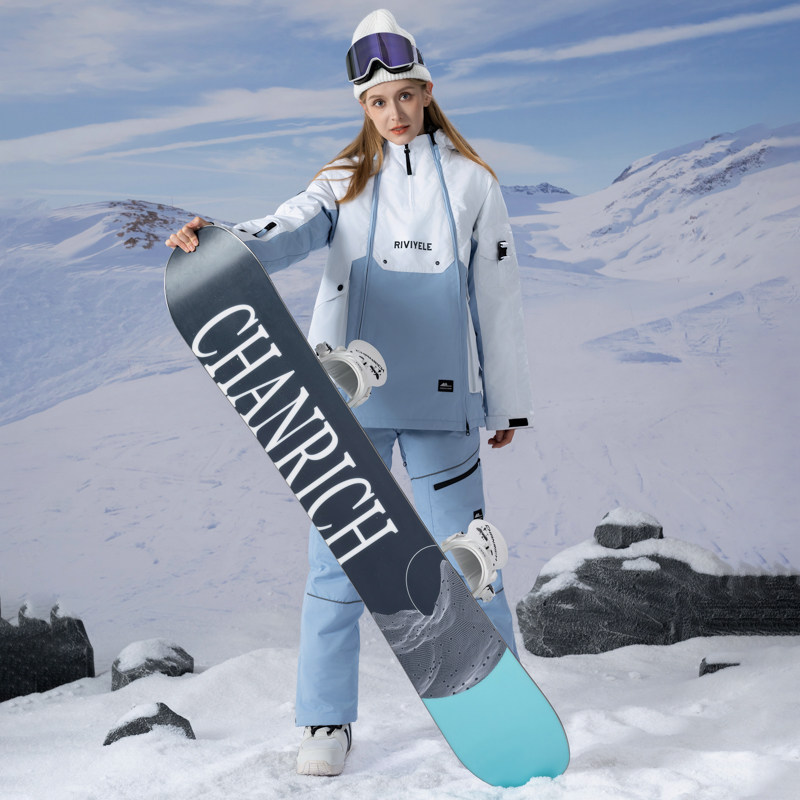 冬季新款专业单双板滑雪服套装拼色加厚滑雪裤男款防水户外服女款