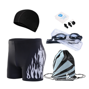 平角裤 新款 泳池温泉花色多有抽绳有大码 游泳裤 泳镜泳帽泳衣 男士