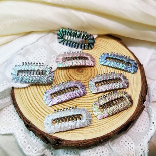 宠物发夹幻彩比熊夹鼻梁夹卡子超小BB夹金边梳夹百搭马尔济斯西施