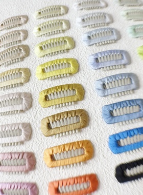 真丝手工宠物BB夹碎发夹素夹约克夏马尔济斯可爱迷你纯色不掉色