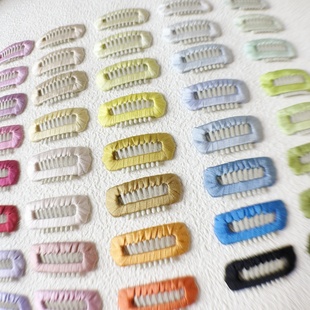 真丝手工宠物BB夹碎发夹素夹约克夏马尔济斯可爱迷你纯色不掉色