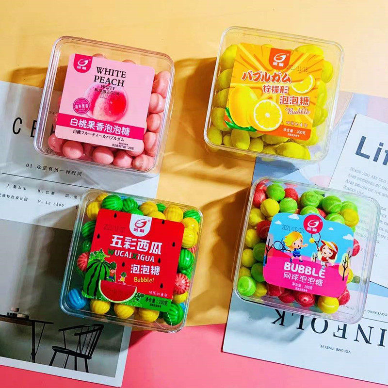金箭西瓜泡泡糖白桃果香网球柠檬形口香糖怀旧90后小时候童年糖果