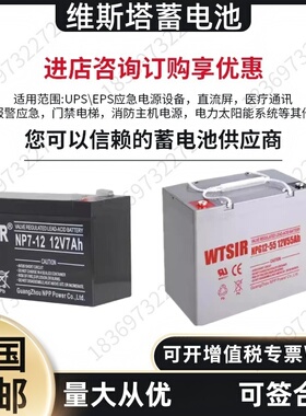 WTSIR维塔斯蓄电池 NPG55-12V7A12A17A24Ah38A65A100Ah120A免维护