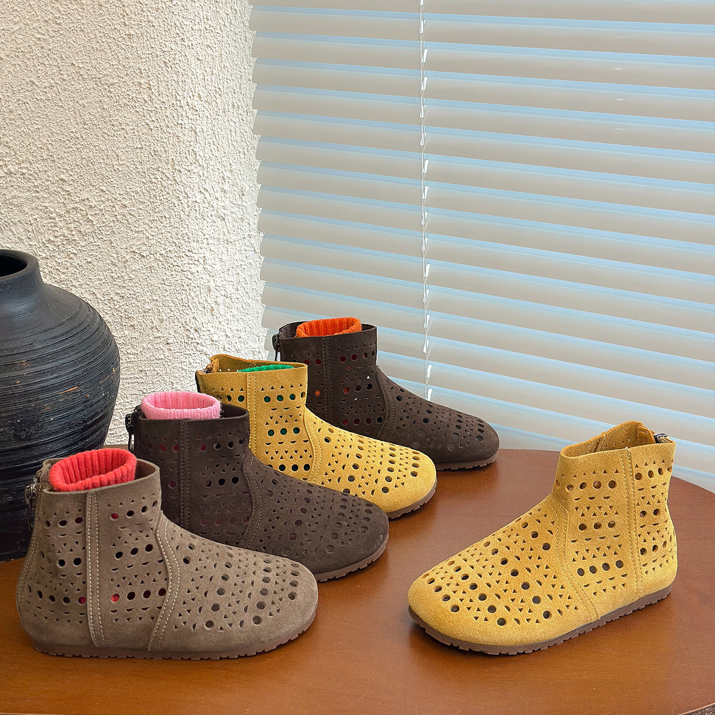 韩版儿童勃肯靴春夏女童镂空洞洞靴洋气公主短靴宝宝高帮罗马凉靴,童鞋/婴儿鞋/亲子鞋,皮靴,淘宝优惠券,粉丝福利购,淘宝优惠卷
