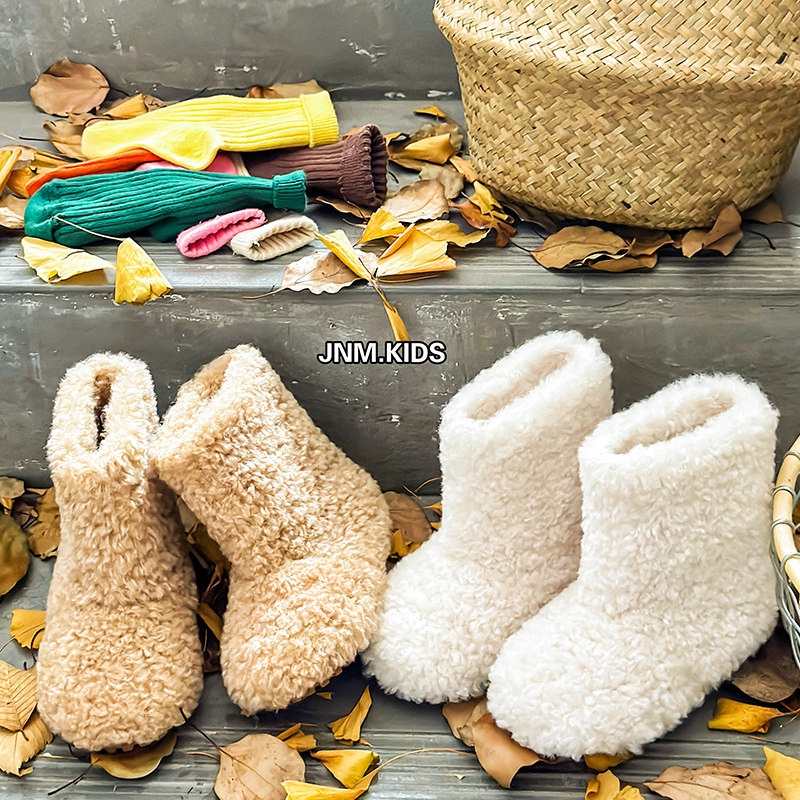 ins小众儿童网红毛毛靴冬季外穿男女童中筒棉靴羊羔毛3宝宝雪地靴,童鞋/婴儿鞋/亲子鞋,棉靴,淘宝优惠券,粉丝福利购,淘宝优惠卷