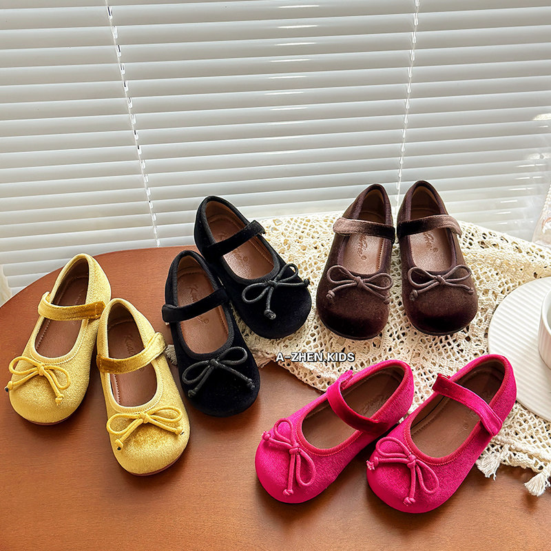 韩版女童甜美公主鞋春秋新款儿童丝绒小皮鞋蝴蝶结女宝宝浅口单鞋,童鞋/婴儿鞋/亲子鞋,皮鞋,淘宝优惠券,粉丝福利购,淘宝优惠卷
