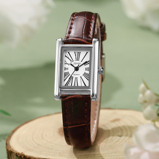 跨境新品皮带方形女士手表女表罗马中古风高级感外贸跨境学生