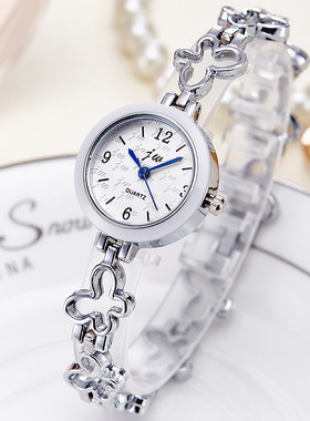 ins风手表 手镯手链表女士时装腕表小表盘女钢带指针式学生石英表