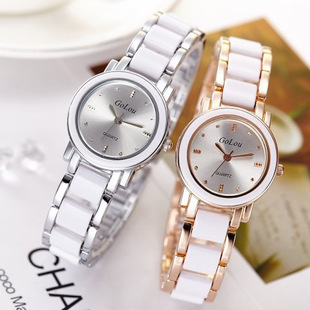 时尚女士手链手表女款学生白色石英小表盘仿陶瓷女腕表指针式女表