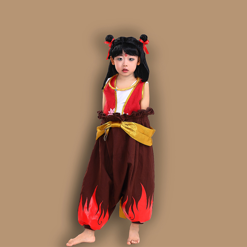 万圣节儿童服装哪吒之魔童降世同款套装男女童小哪咤全套动漫衣服