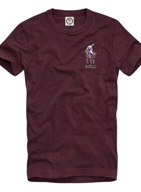 高端男装大码男士短袖T恤夏季男款出口原单纯棉