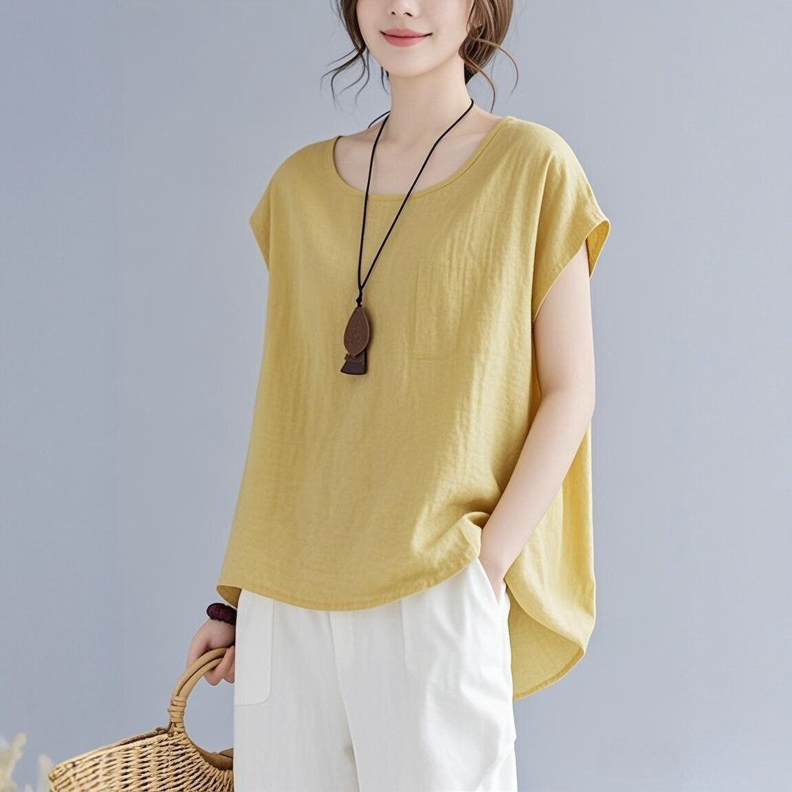 夏季薄款大码纯色T恤女2025宽松显瘦短袖外穿打底上衣休闲百搭款