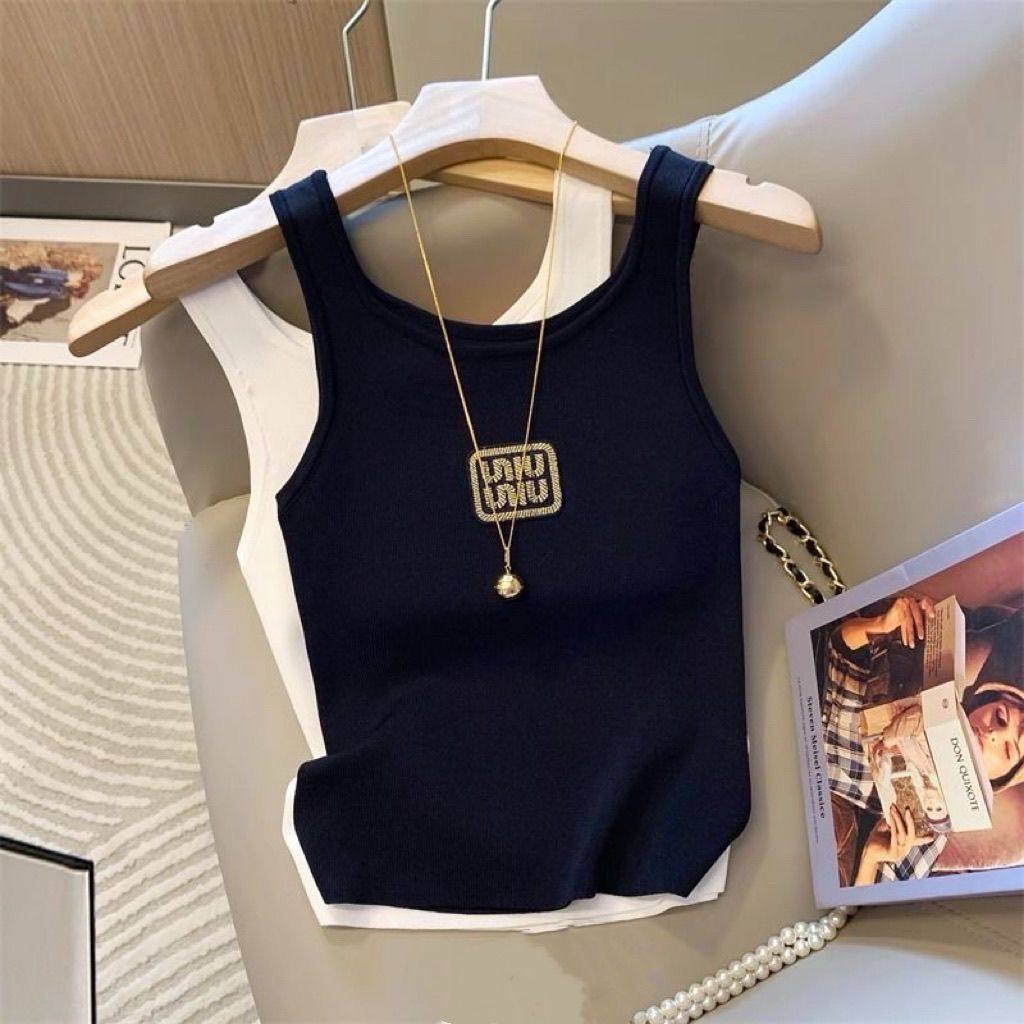 女款200斤胖mm字母刺绣吊带夏季新款宽松大码打底无袖吊带上衣潮