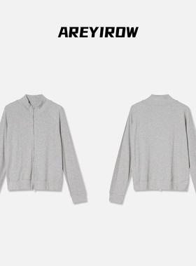 【Wang.小宁】AR纯色小高领长袖拉链开衫外套H59001KS253