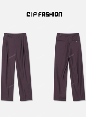 AR | 纯色压褶西装裤C18836CK243