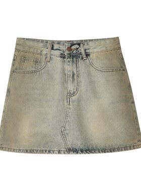 【Wang.小宁】AR废土风高级感牛仔短裙J03151DQ242