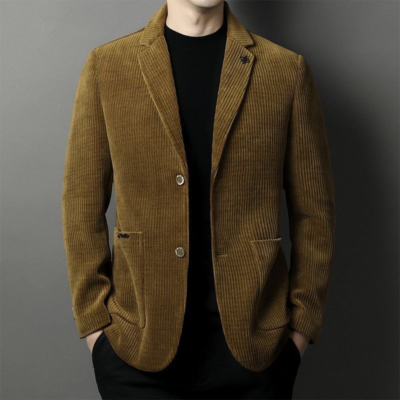 秋季新款灯芯绒西服男商务休闲条绒西装潮流单西外套春秋男装上衣,男装,休闲西服,淘宝优惠券,粉丝福利购,淘宝优惠卷