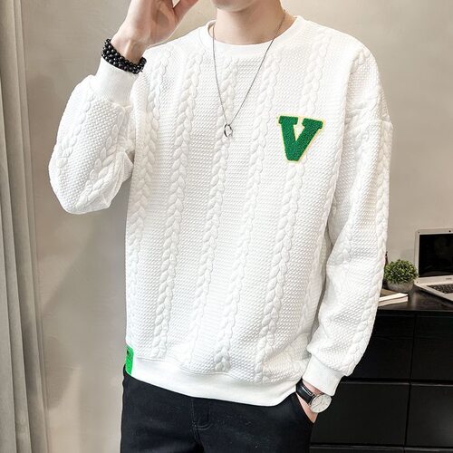 男春秋新款潮流宽松男装衣服ins帅气秋冬内搭纯色潮流百搭打底衫