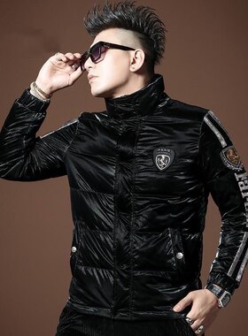 欧洲站2025冬季新款刺绣羽绒棉服男士冬款棉衣御寒保暖外套男装