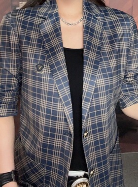 2026春秋高级男士巴洛克青花瓷风格印花立体修身裁剪无痕弹力西装