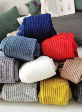 BP同款高端儿童连裤袜春秋宝宝纯棉打底连脚袜女童高弹白色舞蹈袜