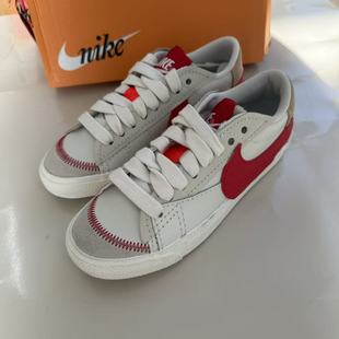DQ1470 Low女白红复古轻便舒适低帮休闲板鞋 005 耐克Blazer Nike