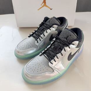 NIKE Air Jordan 1 Low AJ1金属黑银渐变水晶底低帮DJ5199-109