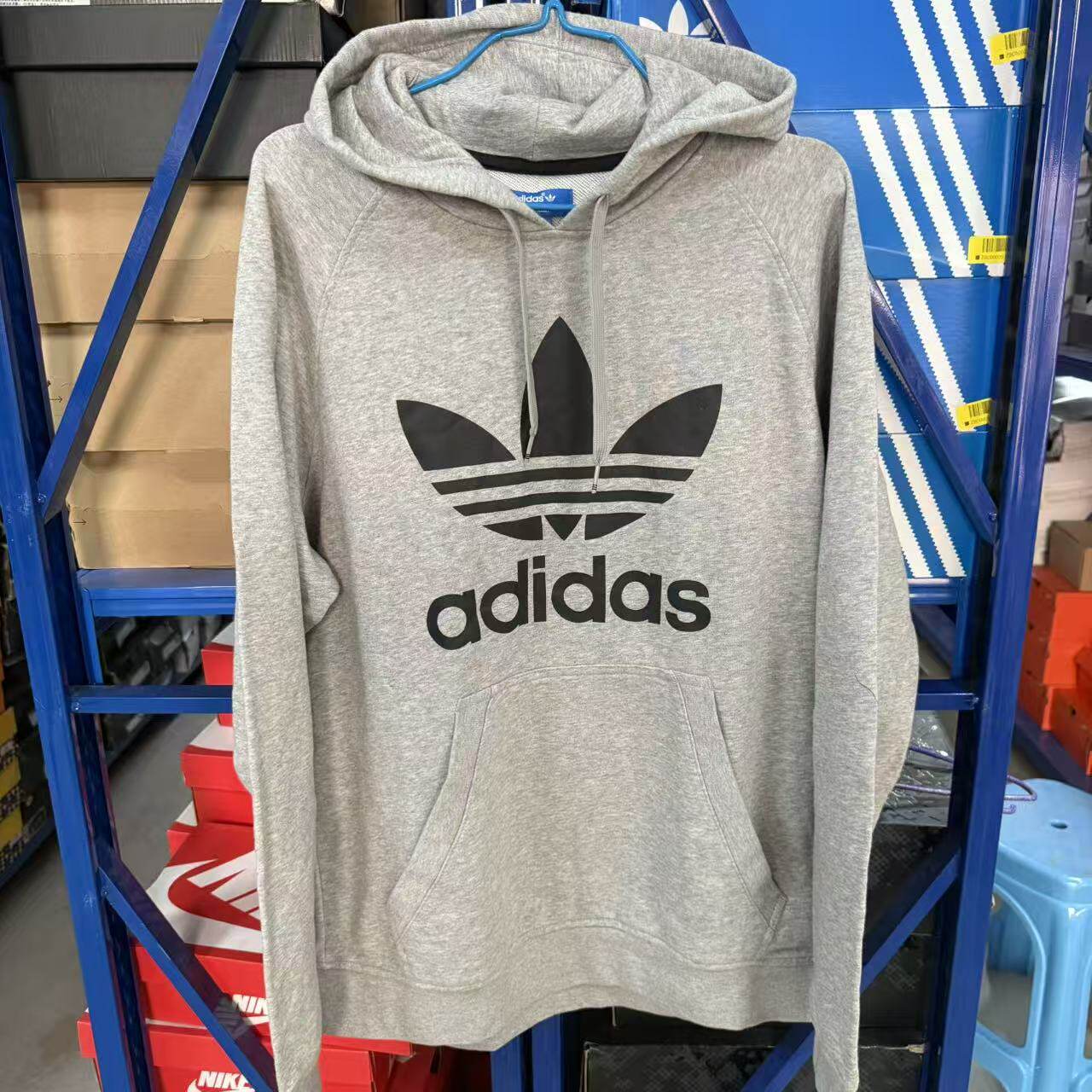Adidas/阿迪达斯三叶草男子运动休闲宽松简约套头卫衣 S89918