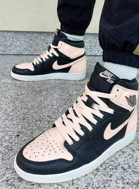 Nike Air Jordan 1潮流运动休闲鞋高帮/GS/黄橙脚趾575441-081