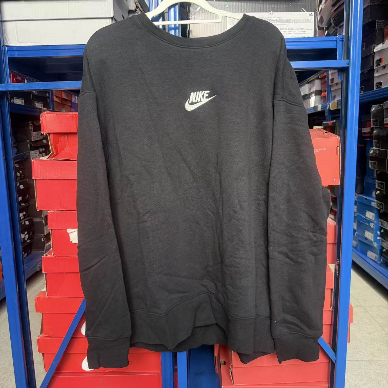 Nike耐克卫衣男装运动黑色跑步训练长袖T恤休闲圆领套头衫CN8756