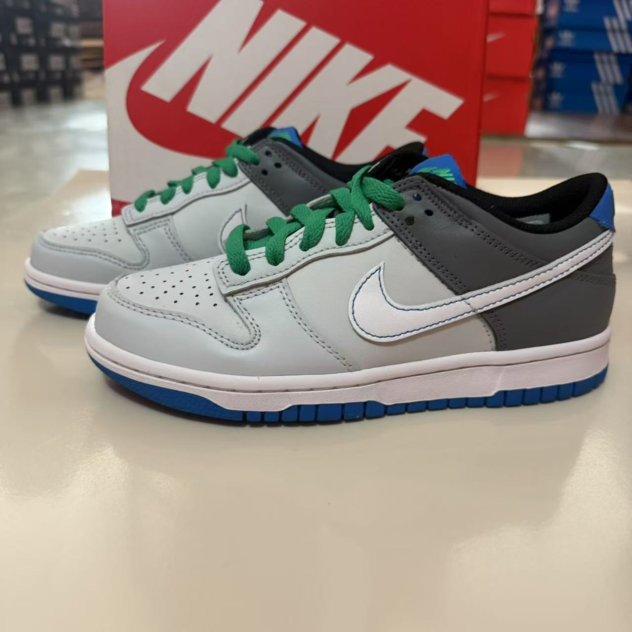 耐克 Nike Dunk Low GS 灰绿蓝 复古潮流 低帮板鞋 DH9765-004