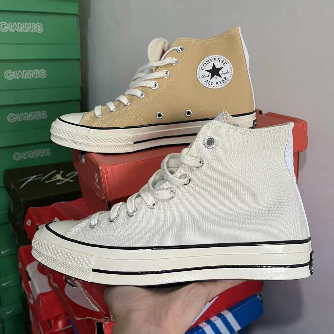 CONVERSE匡威1970S三星标奶茶拼色高帮鸳鸯男女休闲帆布鞋170958C,运动鞋new,板鞋,淘宝优惠券,粉丝福利购,淘宝优惠卷