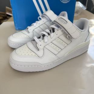 阿迪达斯三叶草男子FORUM FY7755 LOW魔术贴低帮耐磨运动休闲板鞋