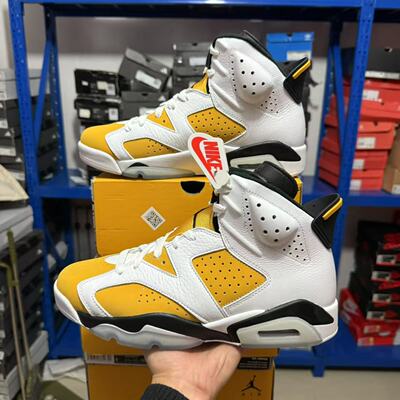 Nike Air Jordan 6 Yellow Ochre AJ6白黄复古篮球鞋男CT8529-170