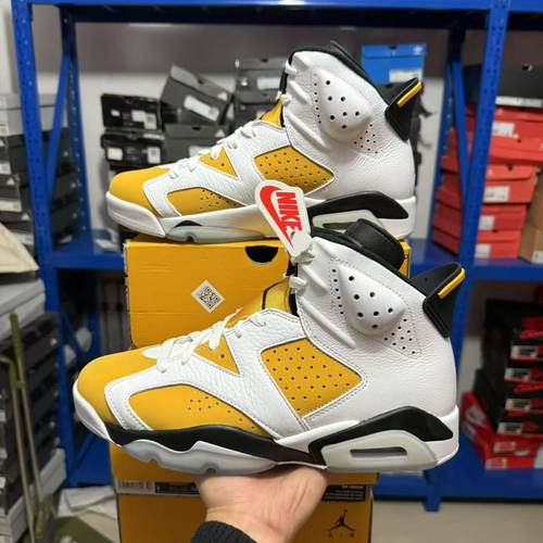 Nike Air Jordan 6 Yellow Ochre AJ6白黄复古篮球鞋男CT8529-170
