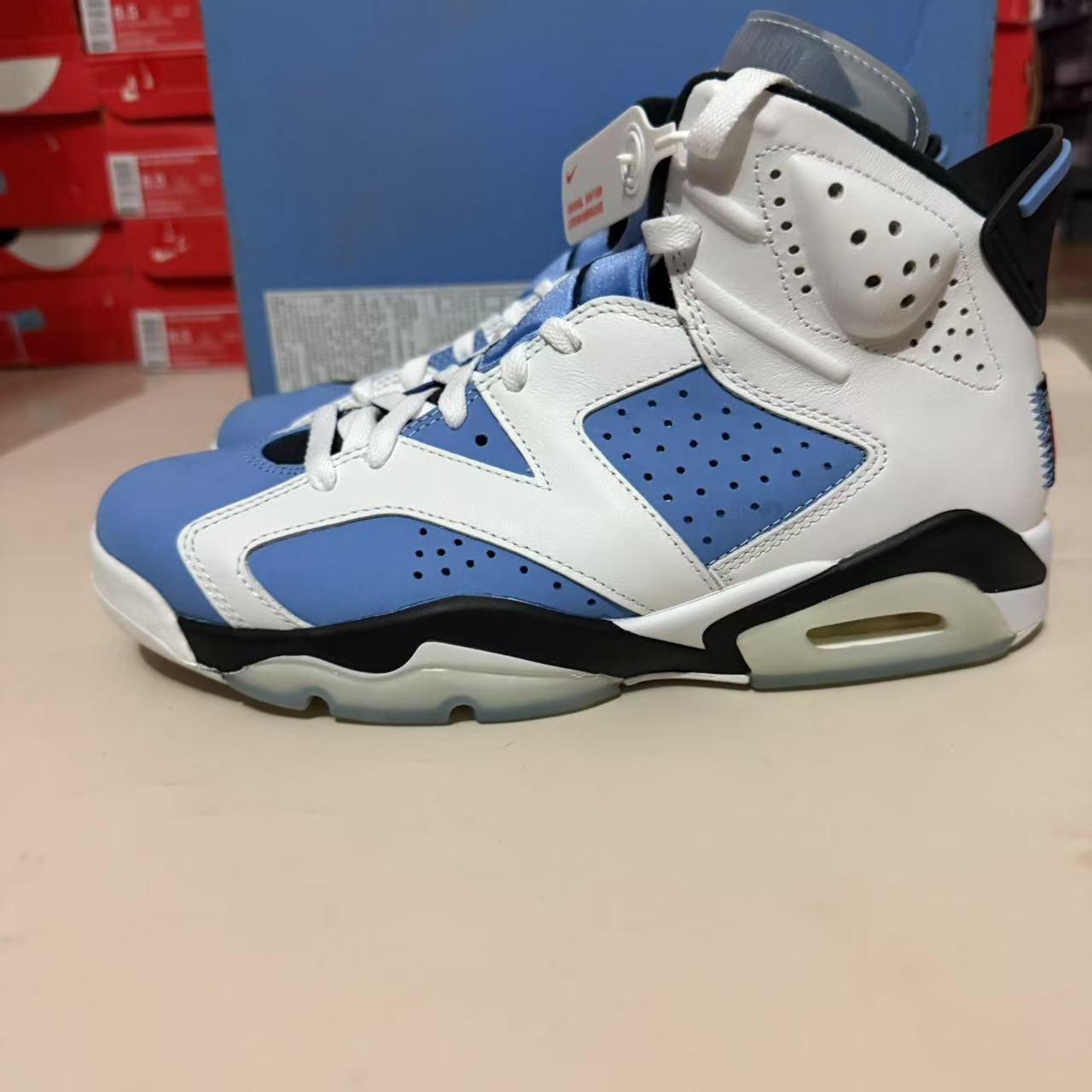 Air Jordan 6 AJ6北卡蓝 大学蓝乔6白蓝复古男女篮球鞋CT8529-410