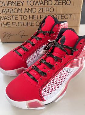 Air Jordan AJ38 PF 男子白红减震防滑中帮实战篮球鞋 DZ3355-100