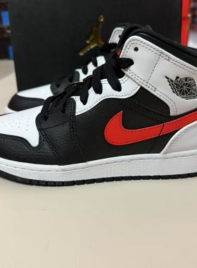 Air Jordan1 Mid乔AJ1黑白影子熊猫红钩男女中帮篮球鞋554725-075