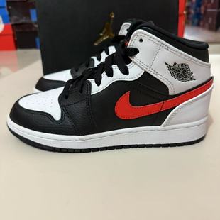 554725 Mid乔AJ1黑白影子熊猫红钩男女中帮篮球鞋 075 Jordan1 Air